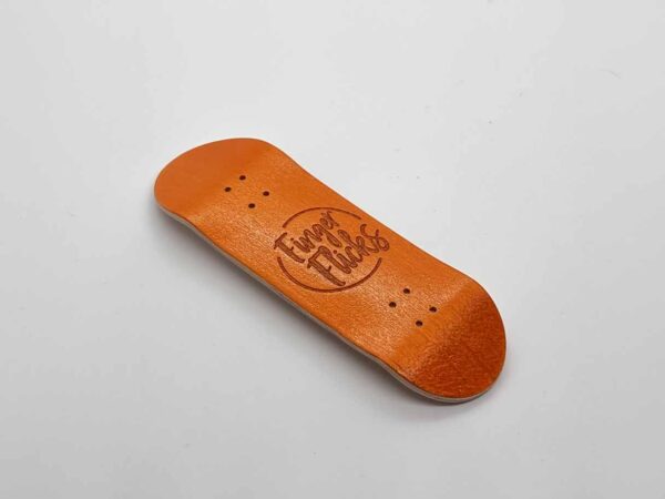 Product image of Orange Wooden Fingerboard Deck 32mm Mild Mold Logo