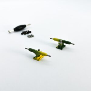 Product image of Green and Yellow Fingerboard Trucks 32mm