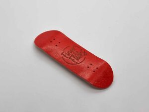 Product image of Red Wooden Fingerboard Deck 32mm Mild Mold Logo